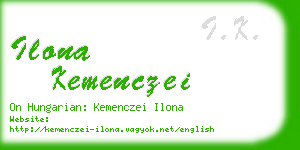 ilona kemenczei business card